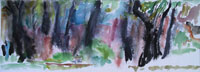 Click to see it big Am Wall Höxter 07, Aquarell